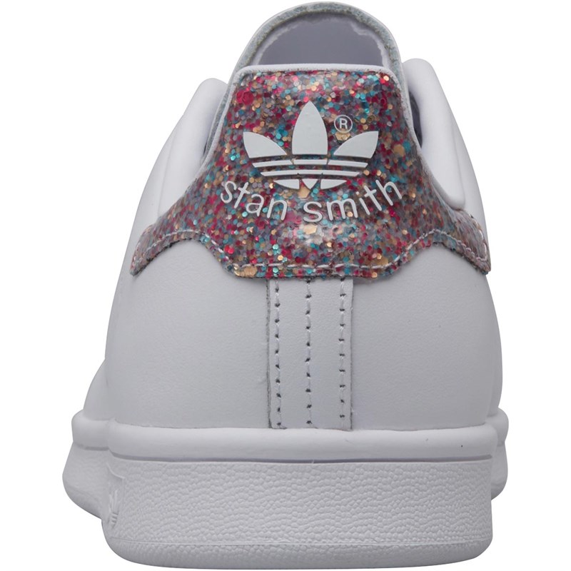 adidas Originals Damen Stan Smith Glitter Sneakers Weiß adidas Originals Damen Stan Smith Glitter Sneakers Weiß