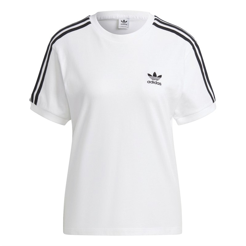 adidas Originals Dames Adicolor Classics 3-Stripes T-shirts Wit