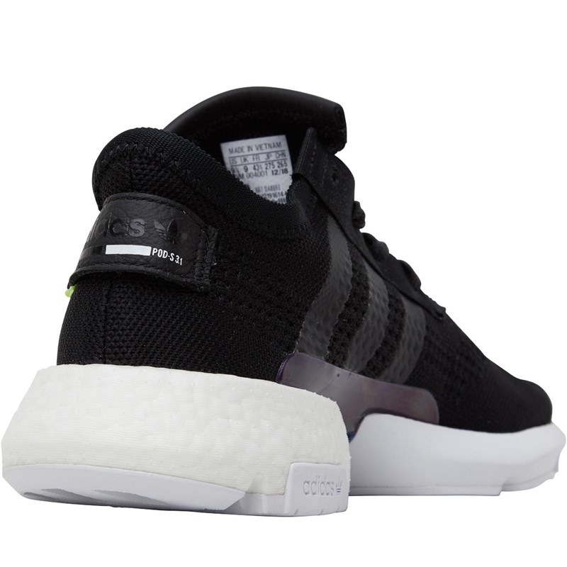 adidas originals pod trainers in black