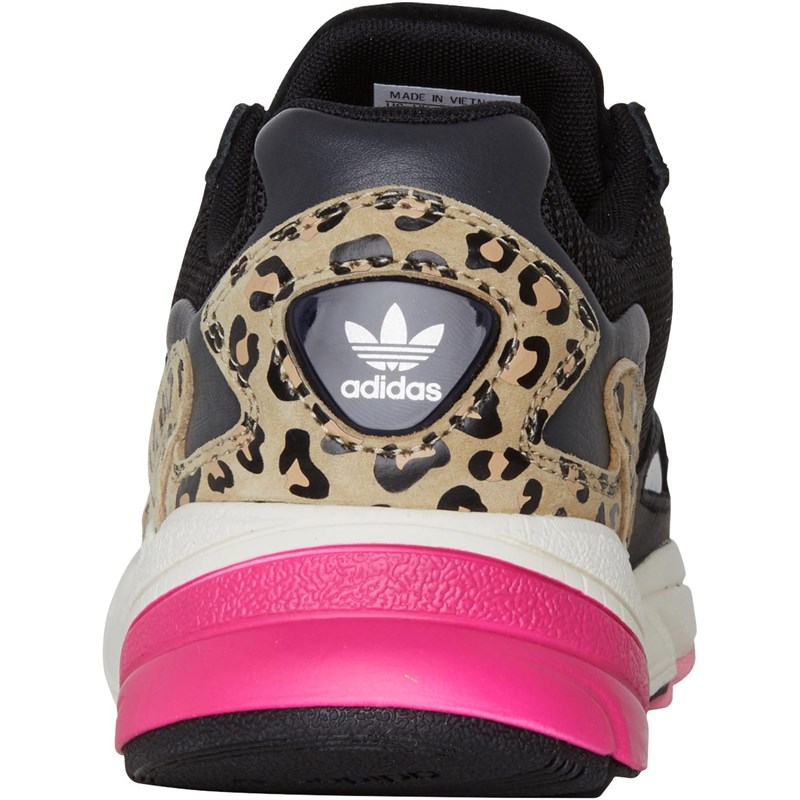 adidas originals falcon rx cord trainers in black and pink