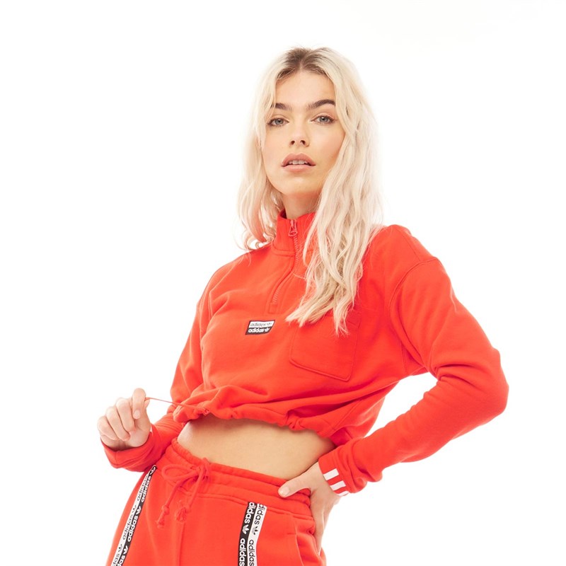 cropped adidas zip hoodie