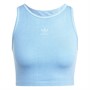 adidas Originals Damen Essentials+ Crop Tank Top Halb-Blauer Farbverlauf Mel