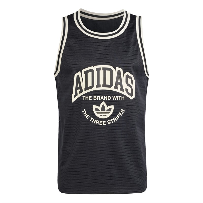 adidas Originals Herren Varsity Tops Schwarz