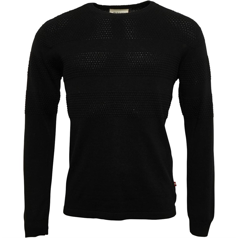 Marcus Heren Affleck Crew Neck jumpers Zwart