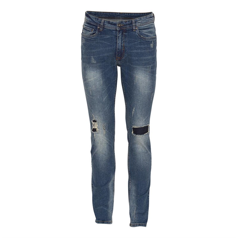 Marcus Herren Men Cutler Ripped 2163 Schmale Passform Jeans Blau
