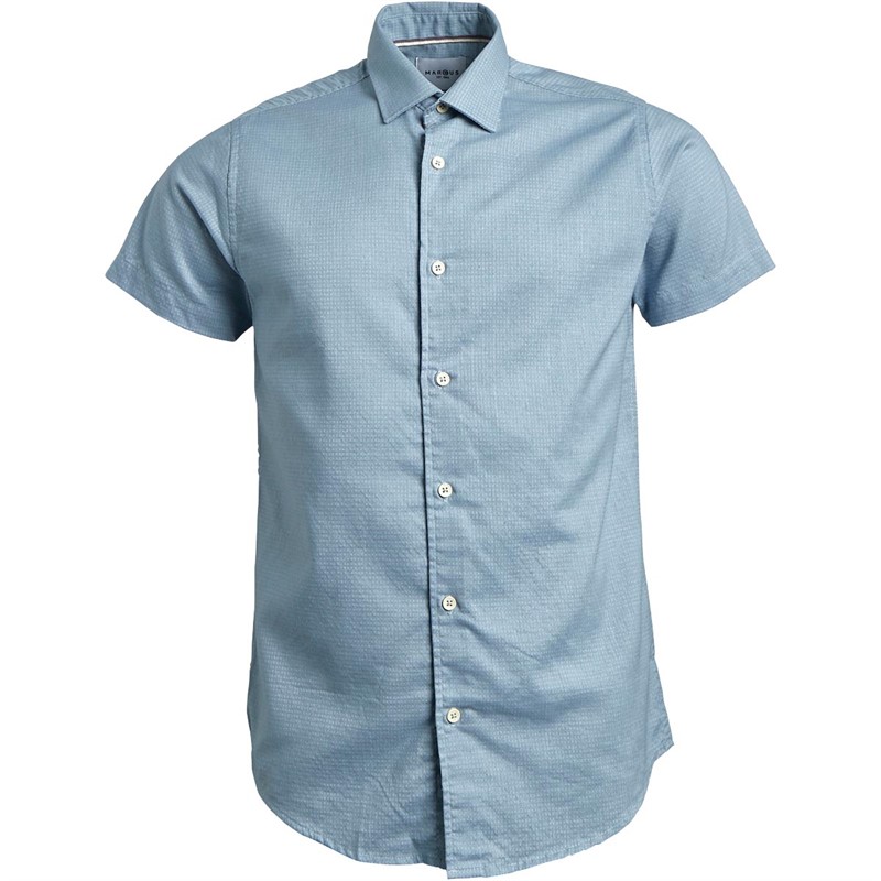 Marcus Chemises à Manches Courtes Paco Homme Bleu Moyen