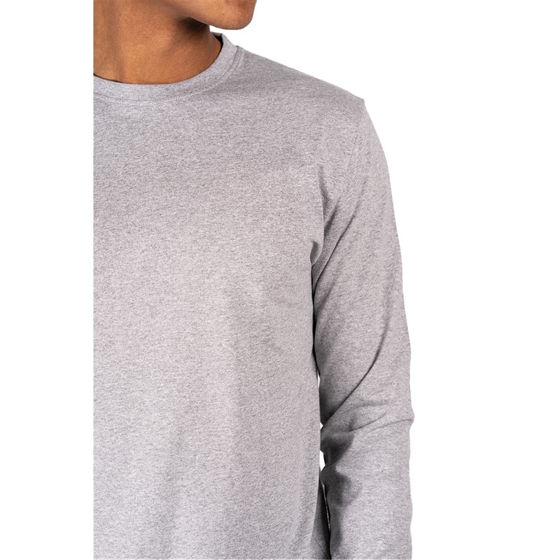 Marcus T-shirt à manches longues Jaden Homme Gris Clair Chiné