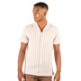 Marcus Herren Don Stripe Hemd mit kurzem Arm Braun