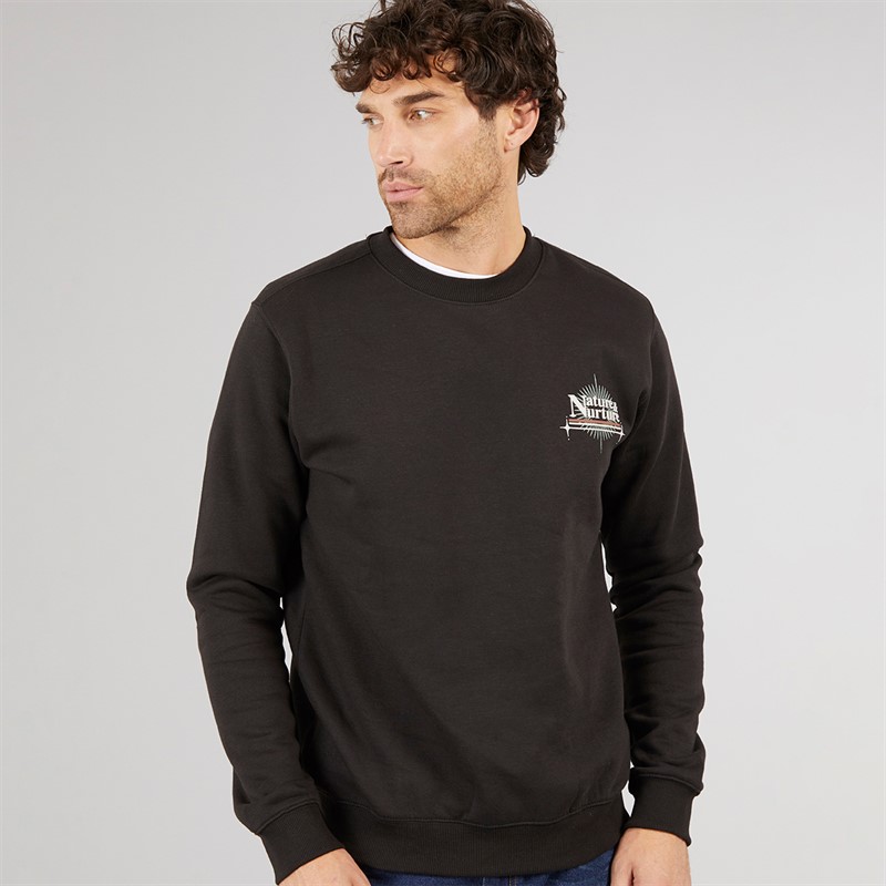 Marcus Herren Colin Druck Sweatshirt Schwarz