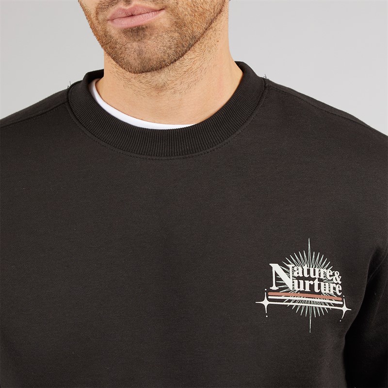 Marcus Herren Colin Druck Sweatshirt Schwarz