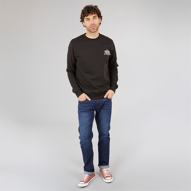 Marcus Herren Colin Druck Sweatshirt Schwarz