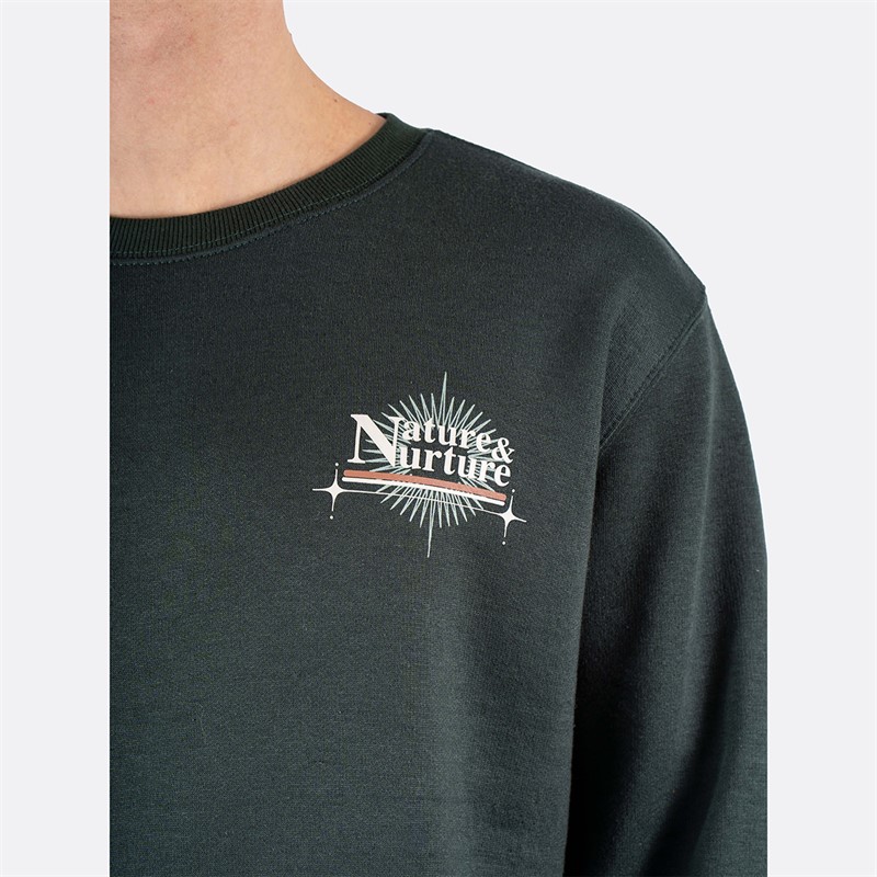 Marcus Herren Colin Print Sweatshirt Tief Grün