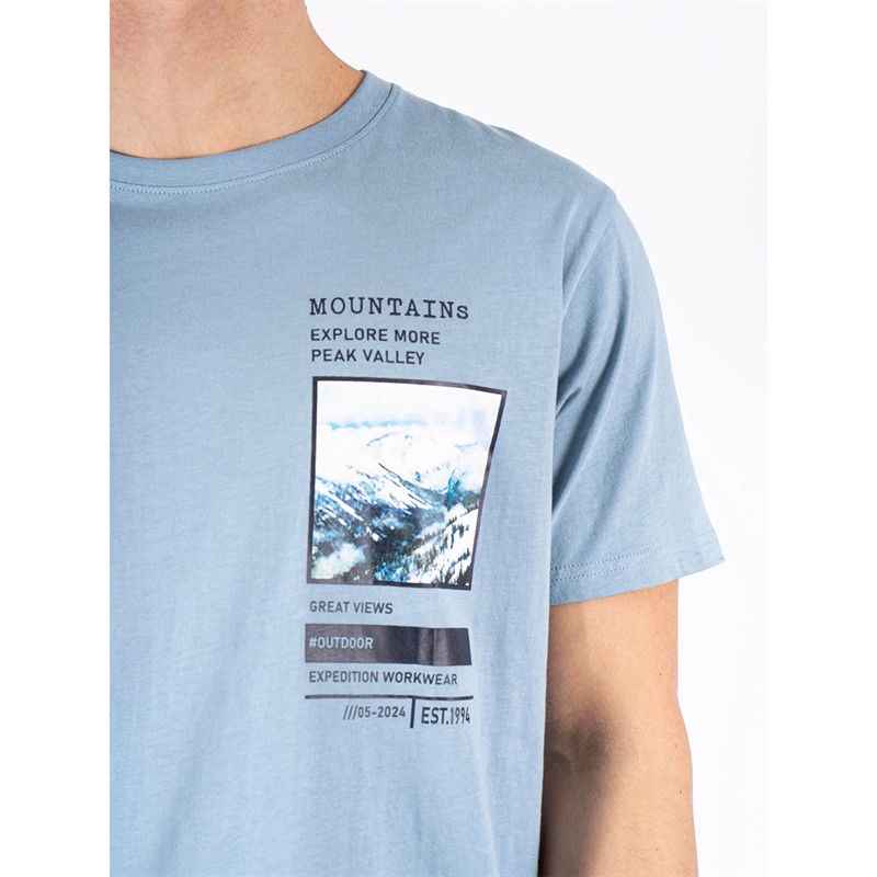 Marcus Herren Paul T-Shirt Verwaschenes Blau