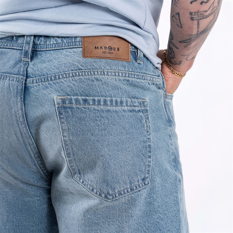 Marcus Homme short en jean Justin 2236 Light Blue Snow