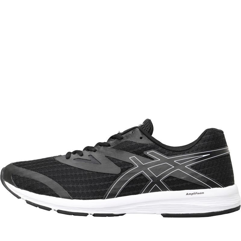 Buy Asics Mens Amplica Neutral Running Shoes Black/Black/White