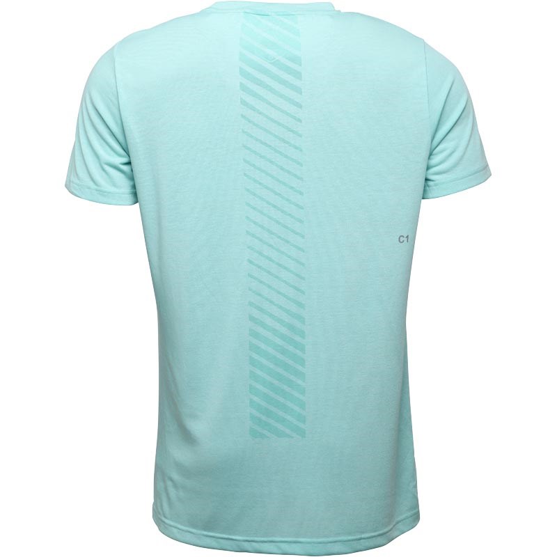 asics t shirt homme verte
