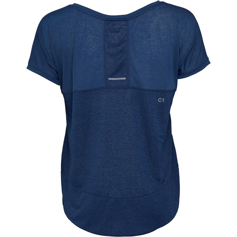 asics t shirt femme bleu
