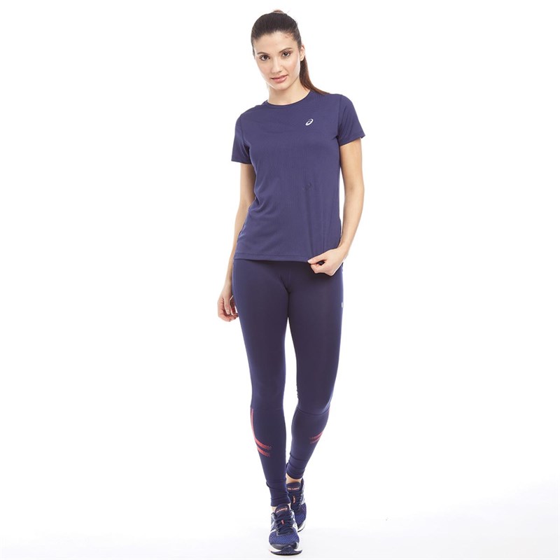 asics t shirt femme bleu
