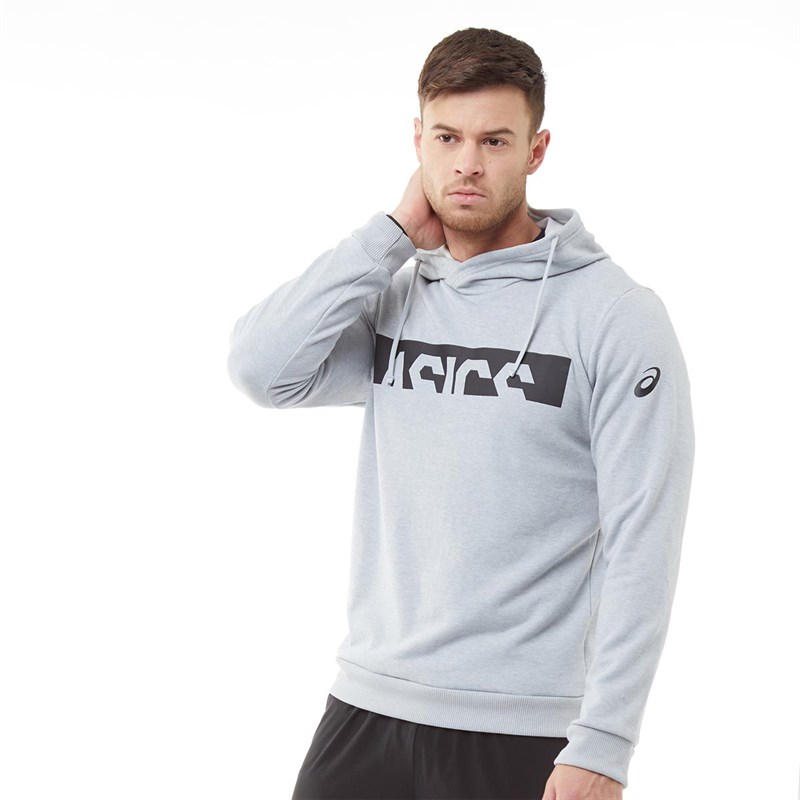 Buy Asics Mens Logo Training Hoodie Performance Grey