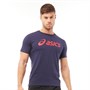 Asics Tee-Shirt Big Logo Homme Bleu