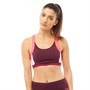 Asics Womens Color Block Sports Bra Deep Mars