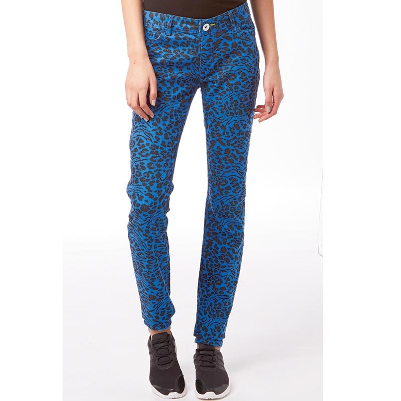 adidas Neo Damen Print Skinny Jeans Königsblau adidas Neo Damen Print Skinny Jeans Königsblau