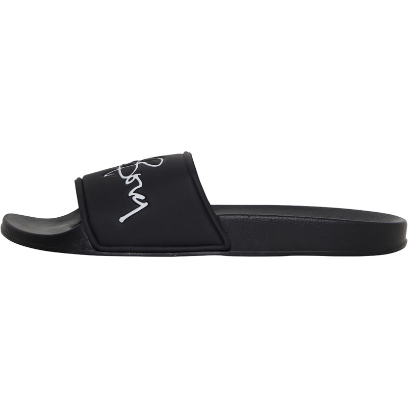 BJORN BORG Heren Harper Sig Slippers Zwart