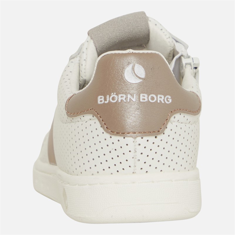 BJORN BORG Basket Junior T307 Lo Prf Et Blanc/Or Rose