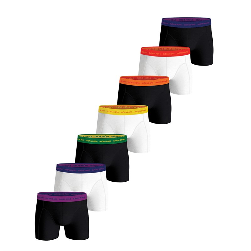 BJORN BORG Lot de 7 boxers extensibles homme, multicolores, lot de 2