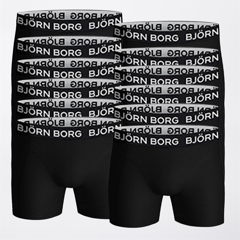 BJORN BORG Heren Twaalfpak katoenen stretch Boxershorts Meerkleurig - Maat L