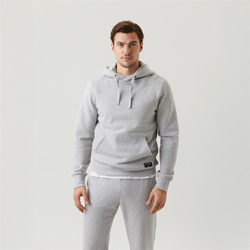 BJORN BORG Sweat à Capuche Homme Centre Gris Clair Chiné - Taille L