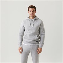 BJORN BORG Sweat à Capuche Homme Centre Gris Clair Chiné