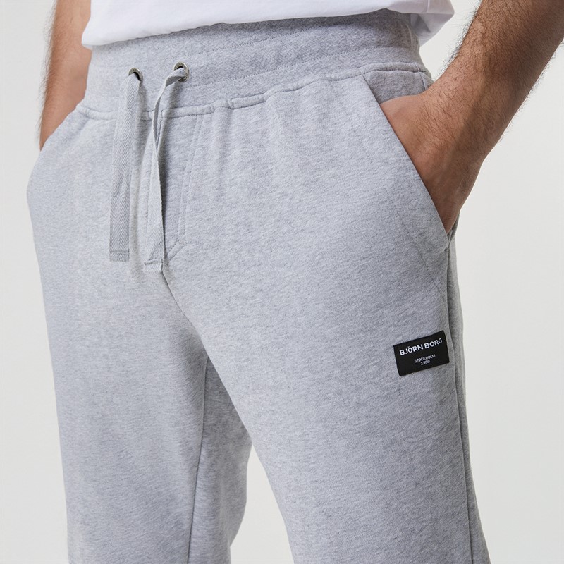 BJORN BORG Herren Centre Tapered Hose Hell Grau Melange