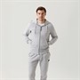 BJORN BORG Herren Hoodie mit zentralem Reissverschluss Hellgrau Melange