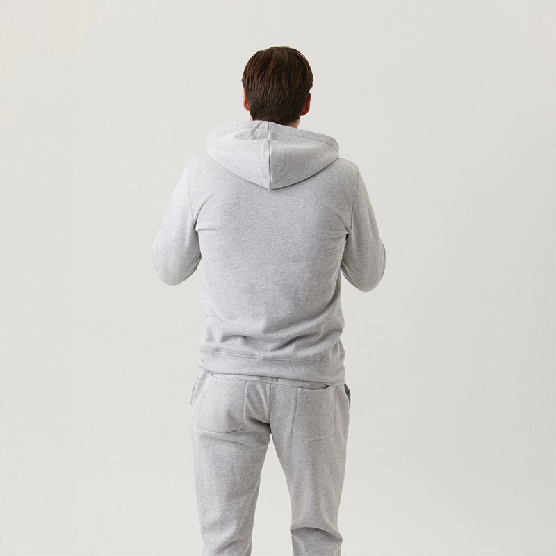 BJORN BORG Herren Hoodie mit zentralem Reissverschluss Hellgrau Melange