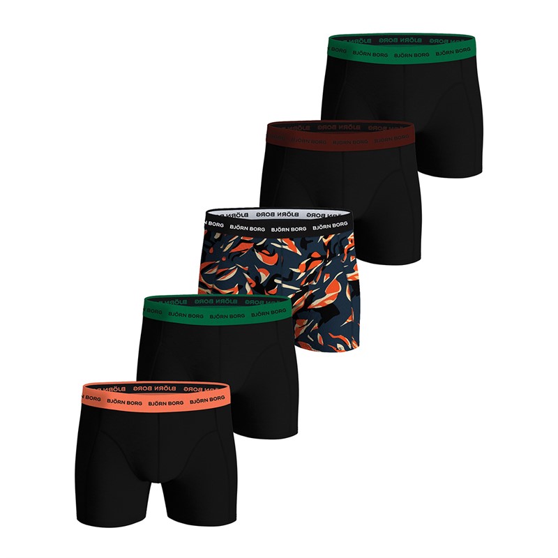 BJORN BORG Herren Baumwolle Stretch Fünferpack Boxershorts Multipack 3