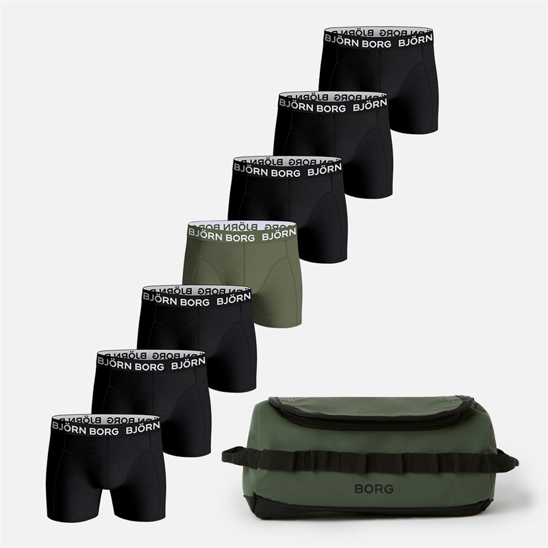 BJORN BORG Herre bomuld stretch syv multipack boxers og vasketøjspose multipack 4