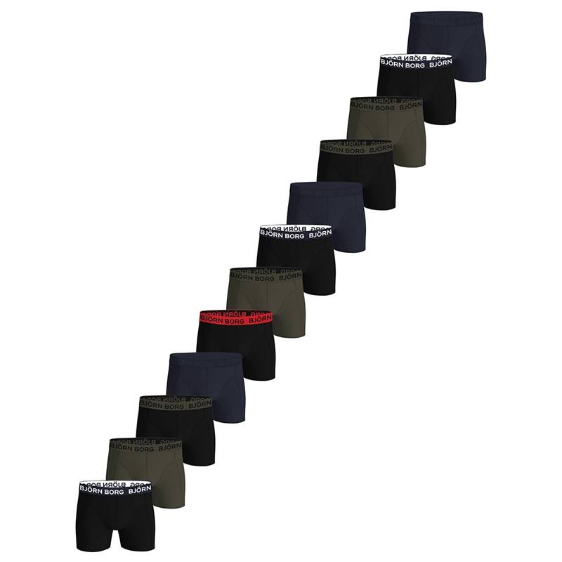 BJORN BORG Heren Set van 12 Katoen Stretch Boxers Multipack 1 - Maat XL