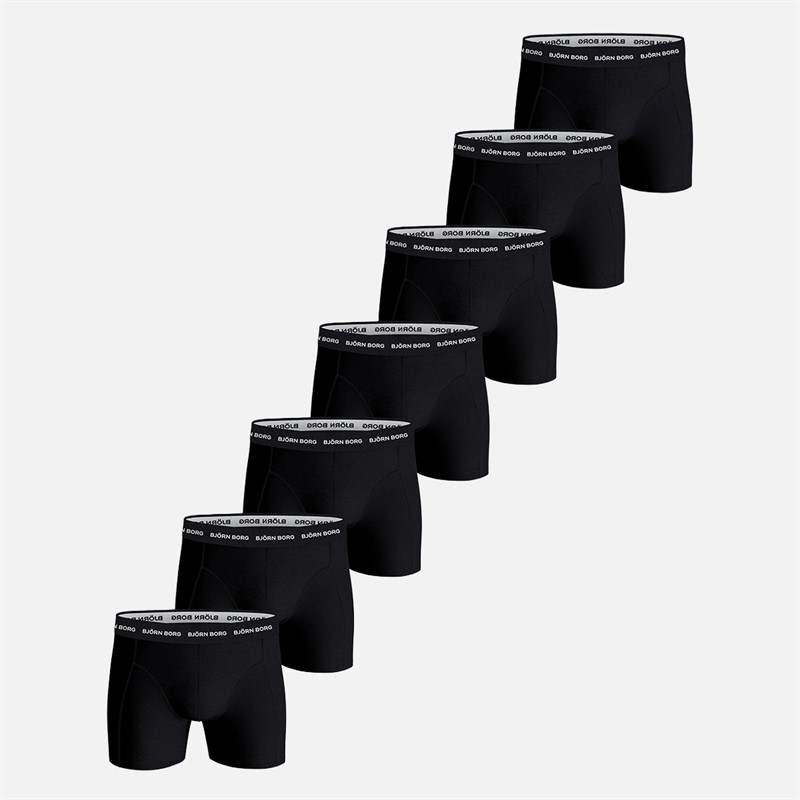 BJORN BORG Herren Sieben Pack Baumwolle Stretch Boxershorts Multipack 1