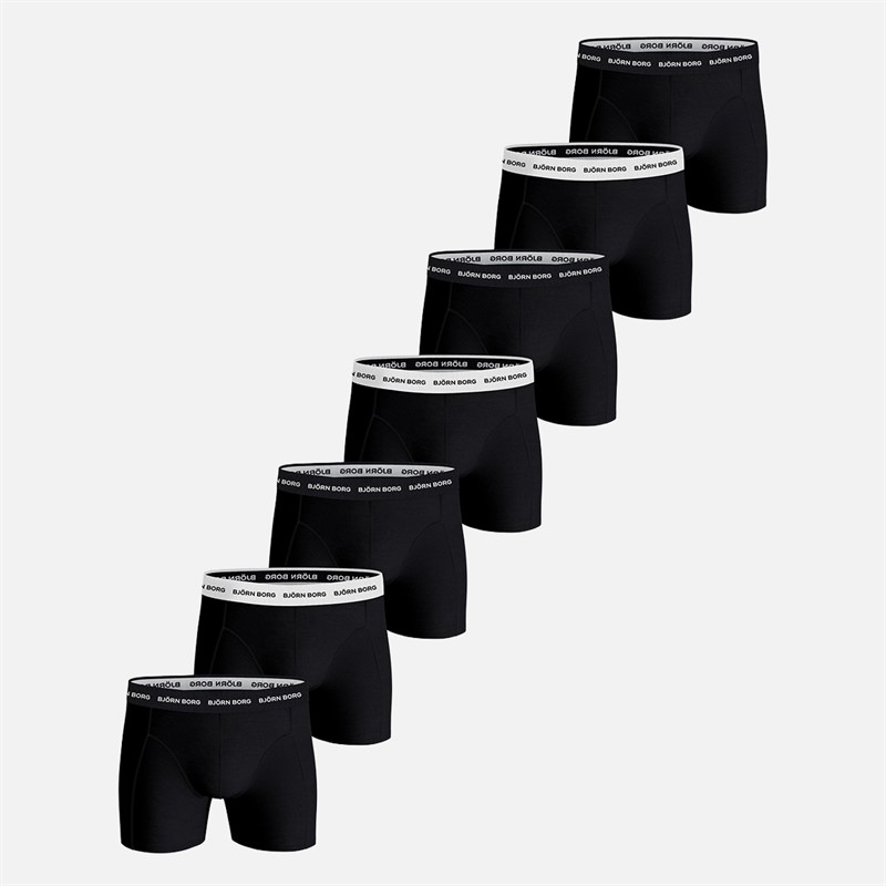 BJORN BORG Heren Zeven Pak Katoen Stretch Boxers Multipack 2 - Maat M