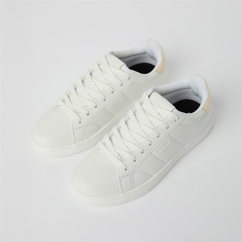 BJORN BORG T460 sneakersy dla niej Białe/Złote kolor White - Gold