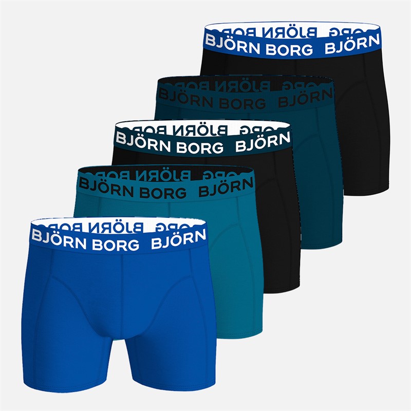 BJORN BORG Herren Fünfer Pack Baumwolle Stretch Boxershorts Multipack 4