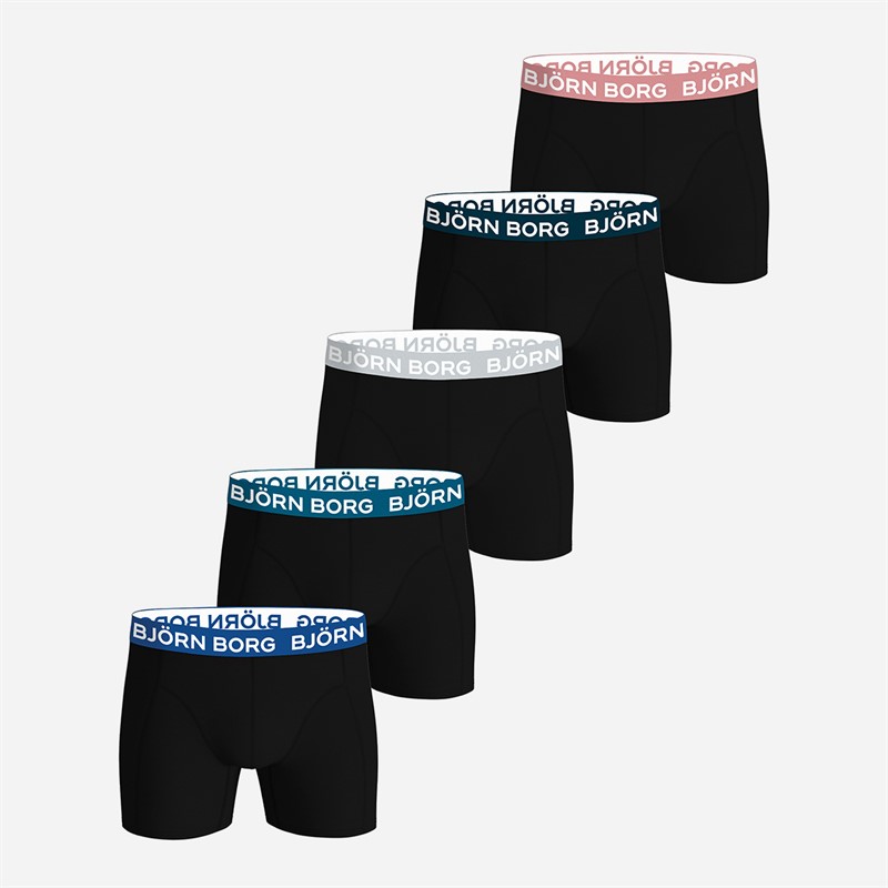 BJORN BORG Herren Fünfer Pack Baumwolle Stretch Boxershorts Multipack 1