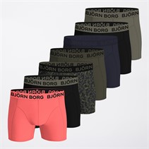BJORN BORG Herren Sieben Pack Baumwolle Stretch Boxershorts Multipack 1