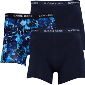 Bjorn Borg Heren Drei Pack Boxershort Marineblauw bjorn borg kopen in de aanbieding