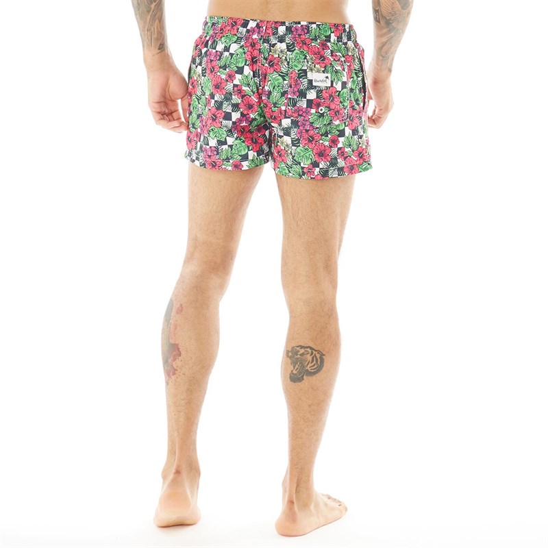 Buy Boardies Mens Checker Flower Shortie Shorts Multi