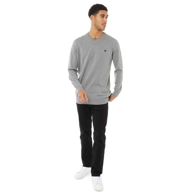Pre end Herre Pre End Hampton V Contrast wear V-udskæring trøjer Grå Mergel