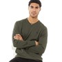 Pre end Herren Pre End Hampton V Contrast wear Pullover mit V-Auschnitt Dunkelgrün