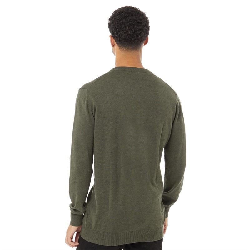 Pre end Herren Pre End Hampton V Contrast wear Pullover mit V-Auschnitt Dunkelgrün