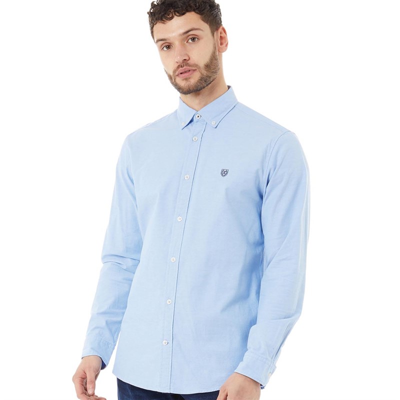 Pre end Herre Pre End Oxford Langærmet shirts Lys Blå